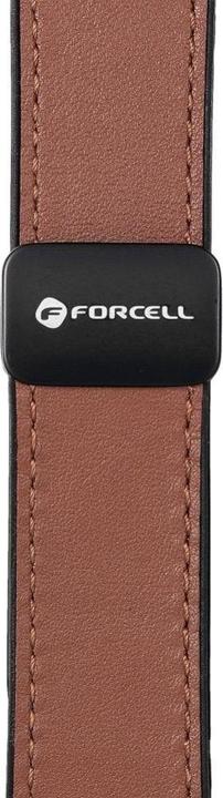 Actual product image Forcell Strap F-DESIGN FS20 magnetic eco leather strap for SAMSUNG Watch 20 mm brown (20 mm, Silicone + synthetic leather)