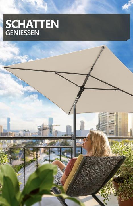 Produktbild 4smile Sonnenschirm Balkonset SunnyShade Plus (1.25 m)