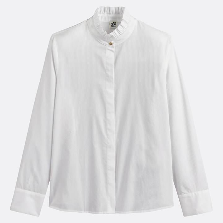 Immagine prodotto La Redoute Collections Langärmelige Bluse mit gerüschtem Stehkragen (36)