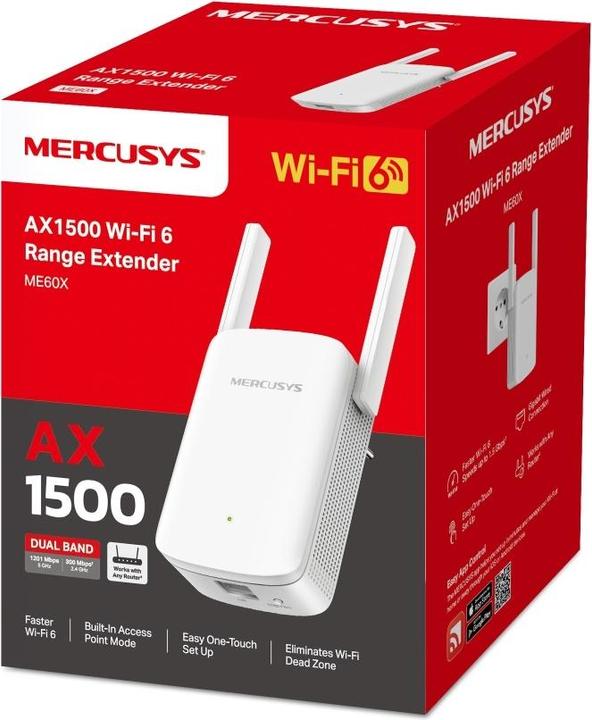 Actual product image Mercusys AX1500 Wi-Fi 6 Range Extender