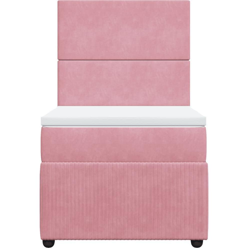 Thumbnail - VidaXL, Bett, Bo x springbett mit Matratze 80 x 200 cm Samt (80 x 200 cm)