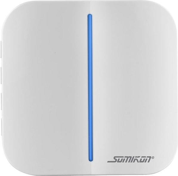 Image du produit Somikon 2 récepteurs de prises WLAN, bouton de sonnette cinétique, App, 100 m, 80 dB
