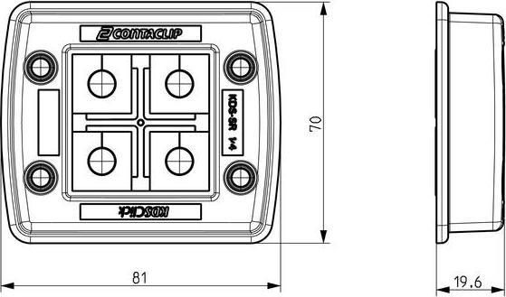 Image du produit Conta-Clip KDS-SR 1-4 BK Passe-câble Polyamide 6.6 Noir 1 pc. (Gaines pour câbles, 8.10 cm)