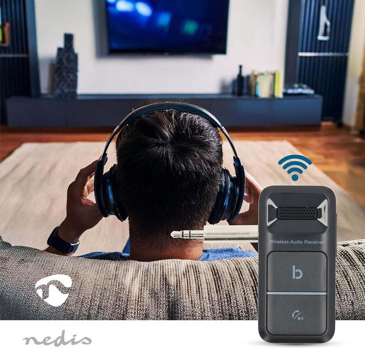 Actual product image Nedis Bluetooth receiver | Connections - Output: USB-C™ socket / 3.5 mm | AAC / SBC | Automatic (Receiver)