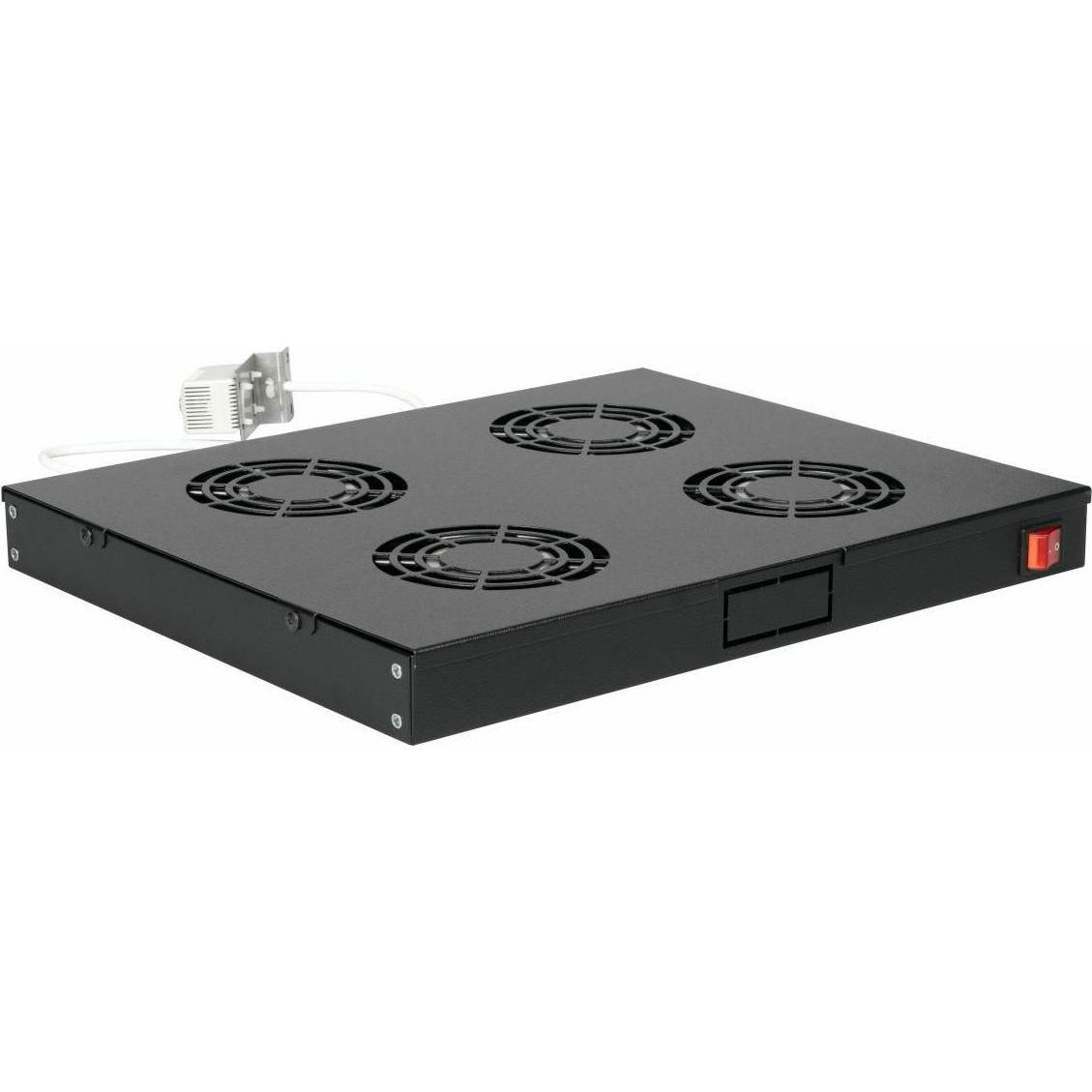 equip Modulo ventola per armadi server, 4x ventole RAL9005, Accessori per armadio rack, Nero