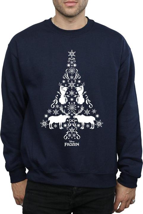 Actual product image Disney Mens Frozen Christmas Tree Sweatshirt (S)
