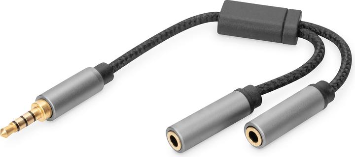 Immagine prodotto Digitus Sdoppiatore audio, jack da 3,5 mm a 2x jack da 3,5 mm (0.20 m)
