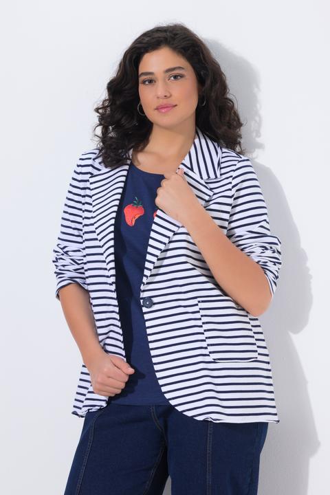 Actual product image Ulla Popken Striped Jersey Blazer (46, 48)