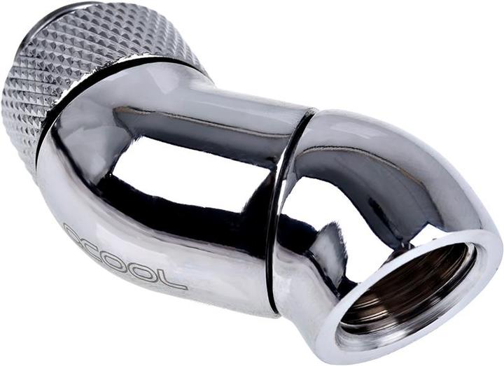 Actual product image Alphacool Icicle angle adapter double 45° rotatable G1/4 AG to G1/4 IG