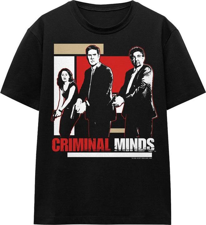 Actual product image Criminal Minds Unisex Adult Guns Drawn T-Shirt (M)