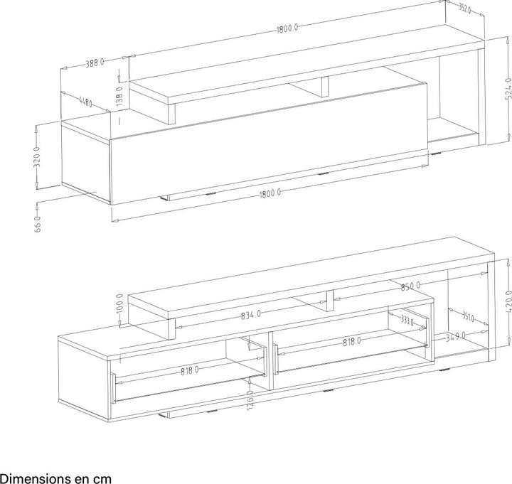 Produktbild Helvetia Möbel Bota (219 x 45 x 52 cm)