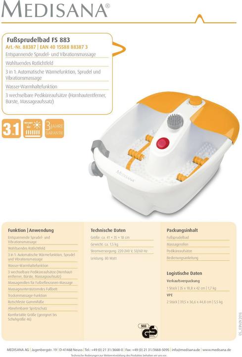 Produktbild Medisana Fs883