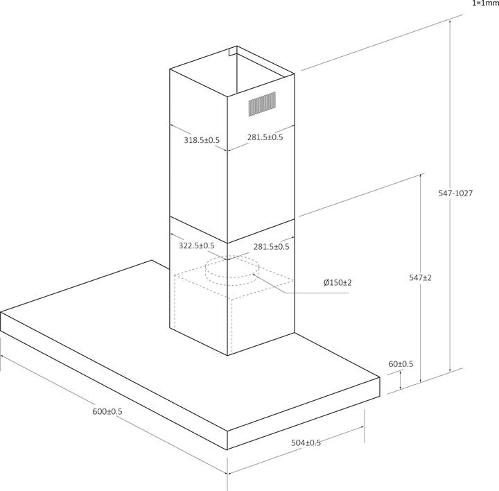 Produktbild Haier Hood Hats6cbs4bwifi (Wandhaube)