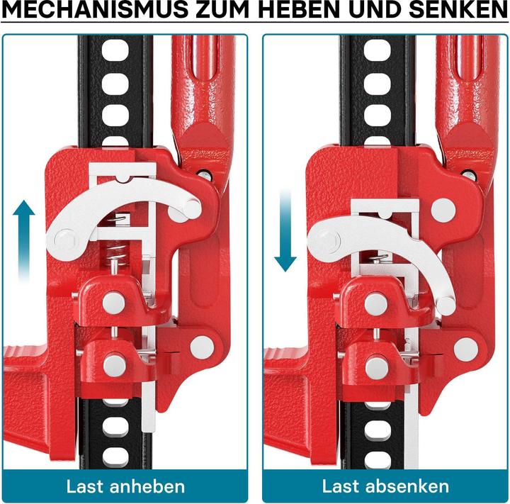Actual product image Wiltec Wagenheber 60" 3000kg bis 135cm Offroad Farm Jack Geländewagen Stockwinde