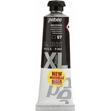 Pebeo, Künstlerfarbe + Bastelfarbe, XL Feine Ölfarben (Tiefschwarz, 37 ml)