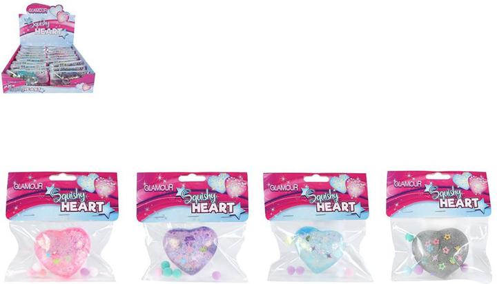 Produktbild Quetschball Herz mit Glitzer