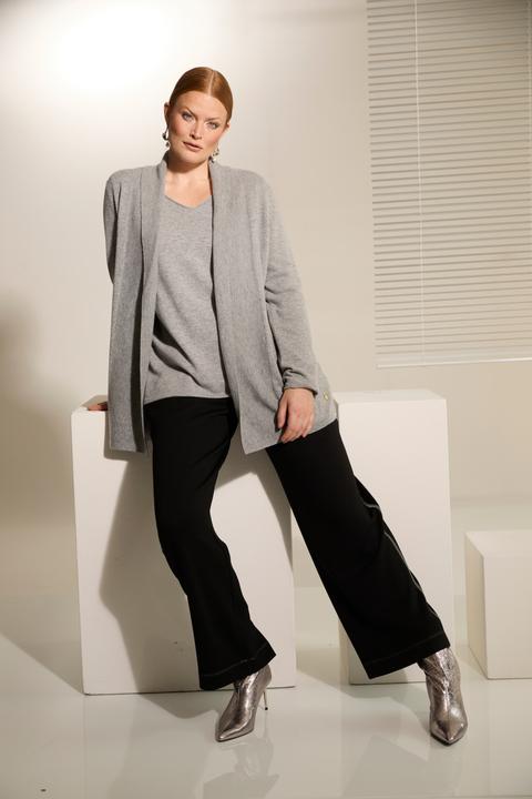 Produktbild Ulla Popken Strickjacke, Schalkragen, Langarm, Wolle (60)