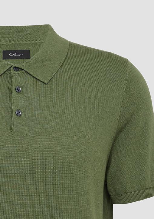 Produktbild s.Oliver Strickpullover Feinstrick-Poloshirt aus Baumwoll-Modalmix (M)