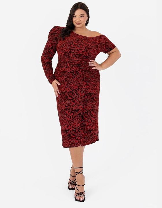 Produktbild Lovedrobe Spaltkleid mit asymmetrischen Ärmeln (52)
