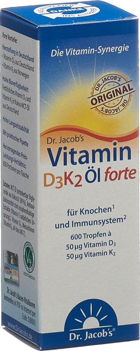 Image du produit Dr. Jacob's Huile D3K2 forte (1 pièce(s), Gouttes, 71 g)