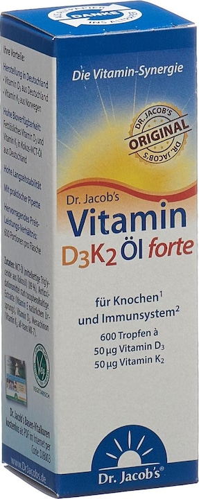 Actual product image Dr. Jacob's D3K2 oil forte (1 Piece, Droplet, 71 g)