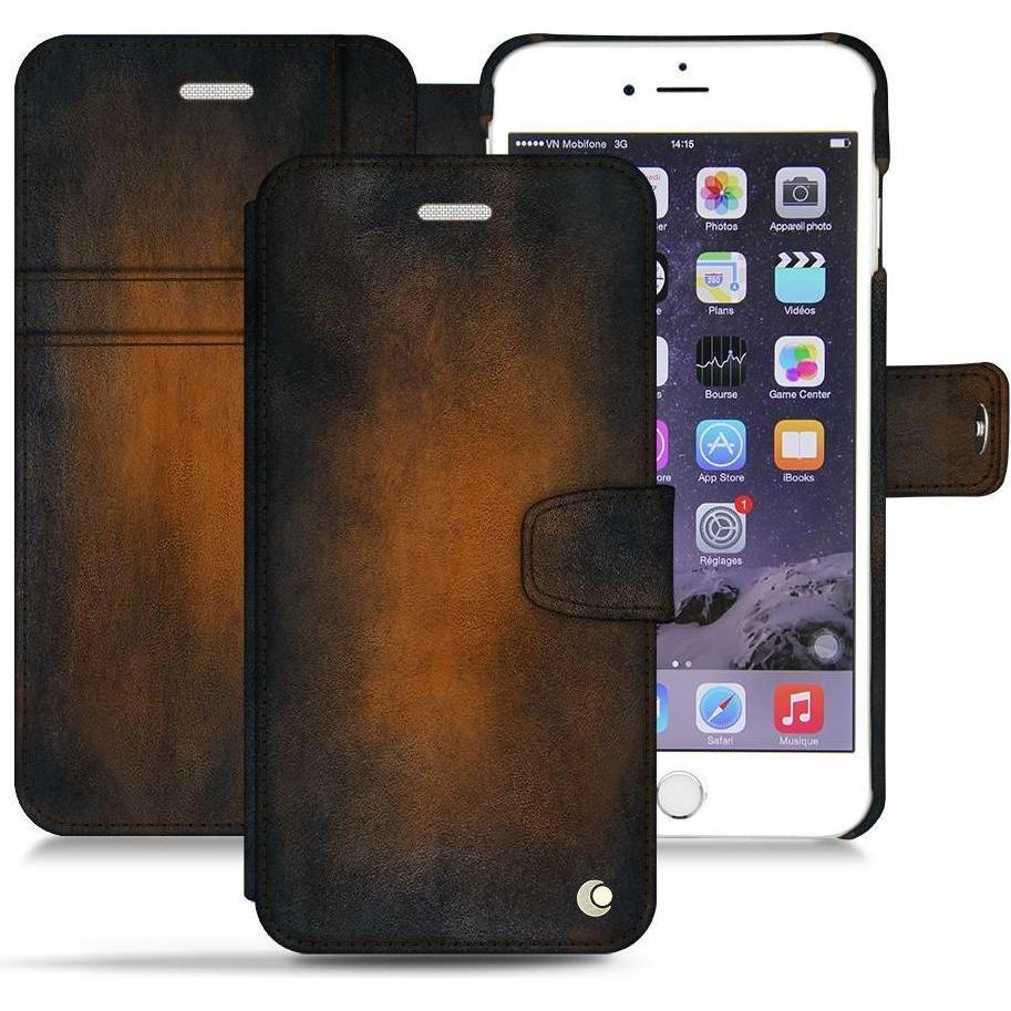 Noreve Lederschutzhülle Wallet (Apple iPhone 6s), Smartphone Hülle, Braun