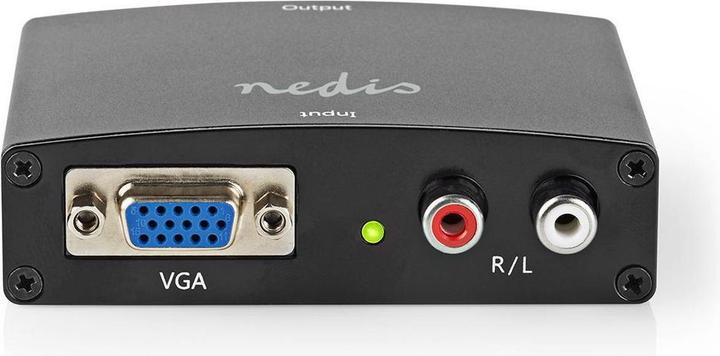 Nedis HDMI T Converter VGA Female / 2X Cinch Buchse HDMIT Ausgang 1-Weg 1080p 1.65 Gbps Aluminium An