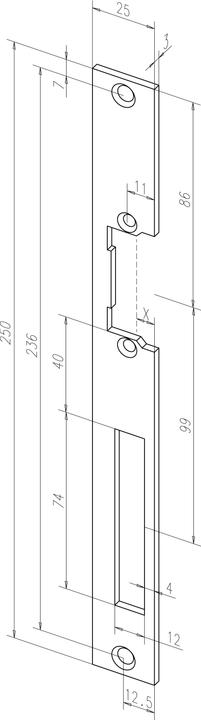 Actual product image effeff Flat striking plate