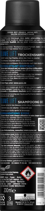 Immagine prodotto Syoss Sollevamento del volume (200 ml, Shampoo secco)