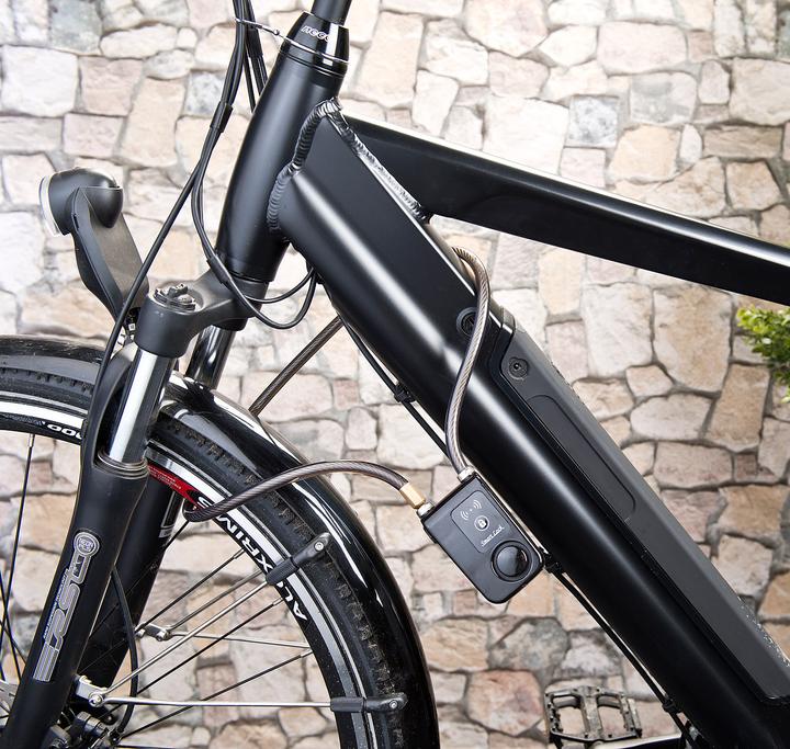 Actual product image Semptec App-controlled cable lock, Bluetooth, alarm for bike, door and more.