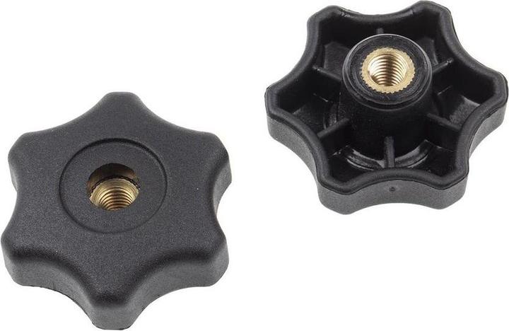 Actual product image RS PRO Nylon through hole scallop knob,M8 (10 pcs.)
