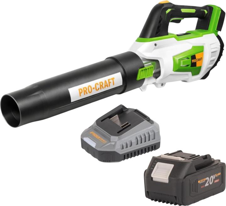 Produktbild Procraft PB20 Akku Laubbläser 20 V TURBO + 1x Akku 4,0 Ah + Ladegerät (Akkubetrieb, Laubbläser)