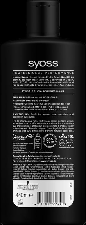 Image du produit Syoss Shampooing Full Hair 5 (440 ml, Shampoing liquide)