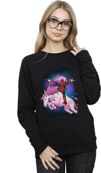 Immagine prodotto Deadpool Space Unicorn Boyfriend Fit Felpa Donna (XXL)