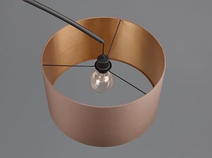 Actual product image Trio Mansur Floor lamp - Booglamp - Black + Taupe Kap - H210cm (E27)