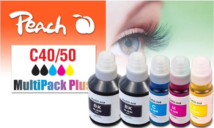 Actual product image Peach Ink Canon CISS GI-40/50 Multi-Pack+ C, M, Y, BK (C, M, Y, BK)