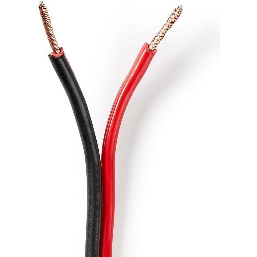 Thumbnail - Nedis Lautsprecherkabel 2X 1.50 mm² CCA 100.0 m rund PVC Red / Schwarz Eingewickelt (100 m, 1.50 mm²), Lautsprecherkabel...