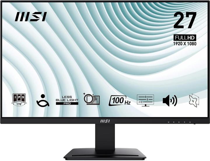 Produktbild MSI MON 27IPS HDMI DP VGA BK MM FHD PRO MP273A BLACK 16:9 (1920 x 1080 Pixel, 27")