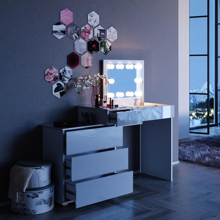 Produktbild Vicco Lotos mit LED Beleuchtung (117 x 45 x 78 cm)