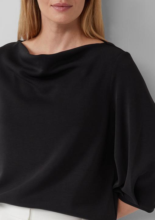 Produktbild s.Oliver Sweatshirt Weiches Sweatshirt aus Scuba mit Wasserfall-Ausschnitt (48)