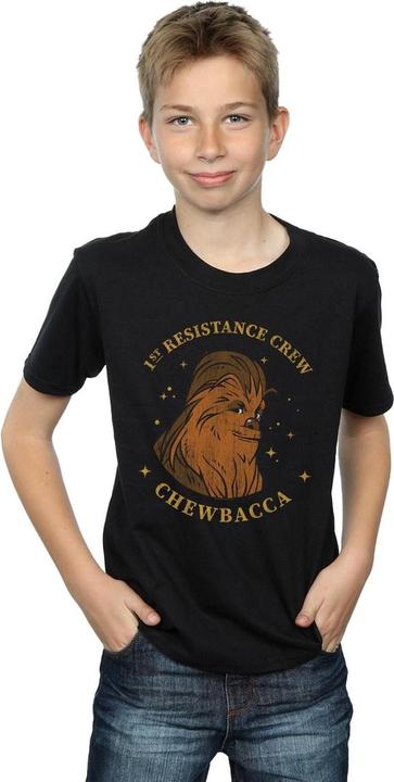 Actual product image Star Wars Boys The Rise Of Skywalker Chewbacca First Resistance Crew T-Shirt (152, 158)