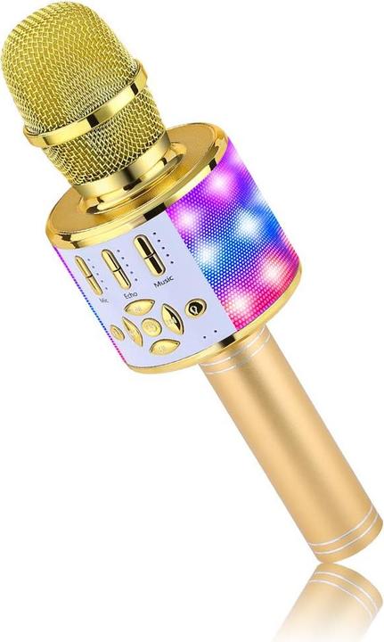 Produktbild Bonaok Kabelloses Bluetooth-Kindermikrofon mit LED-Lichtern