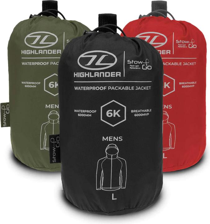 Immagine prodotto Highlander Stow & Go Ranger Green Packaway Jacket - L (L)