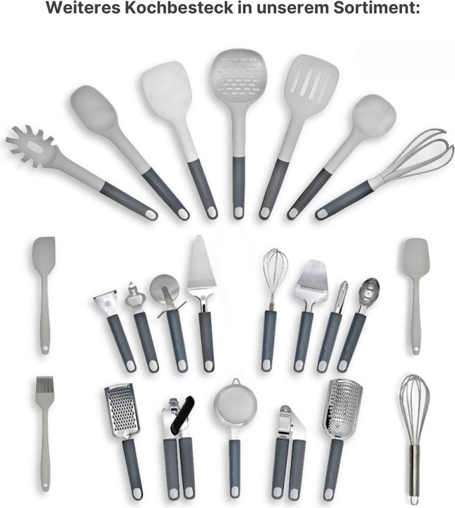 Actual product image B-Home Kochlöffel Silikon-Löffel Rührlöffel Servierlöffel Backlöffel