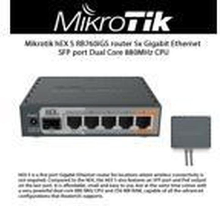 Immagine prodotto MikroTik HEX S RB760iGS - Router