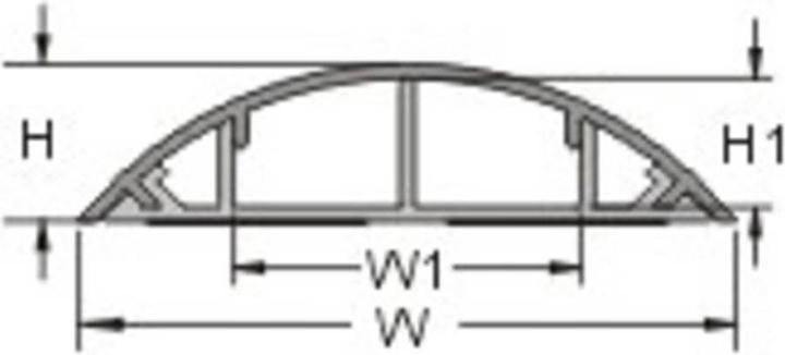 Actual product image Tru Components Cable Bridge PVC Grey Quantity Ka (Cable bridge, 100 cm)