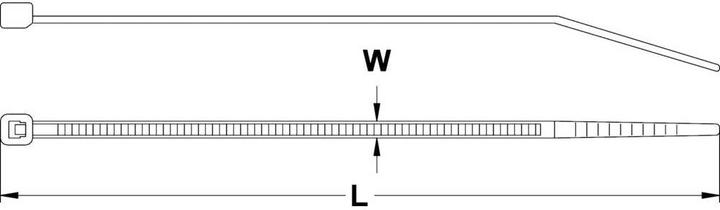 Produktbild Tru Components Kabelbinder, UV-stabilisiert (Kunststoffkabelbinder, 265 mm, 100 Stk.)