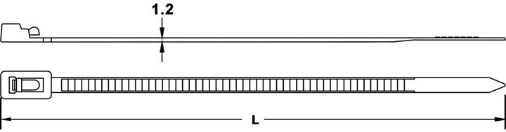 Produktbild Tru Components Wiederöffnungsbinder (Kunststoffkabelbinder, 150 mm, 100 Stk.)