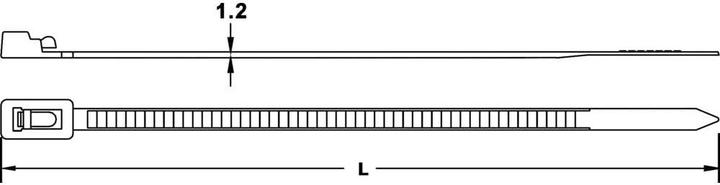 Actual product image Tru Components Re-opening trusses (Plastic cable ties, 500 mm, 100 pcs.)