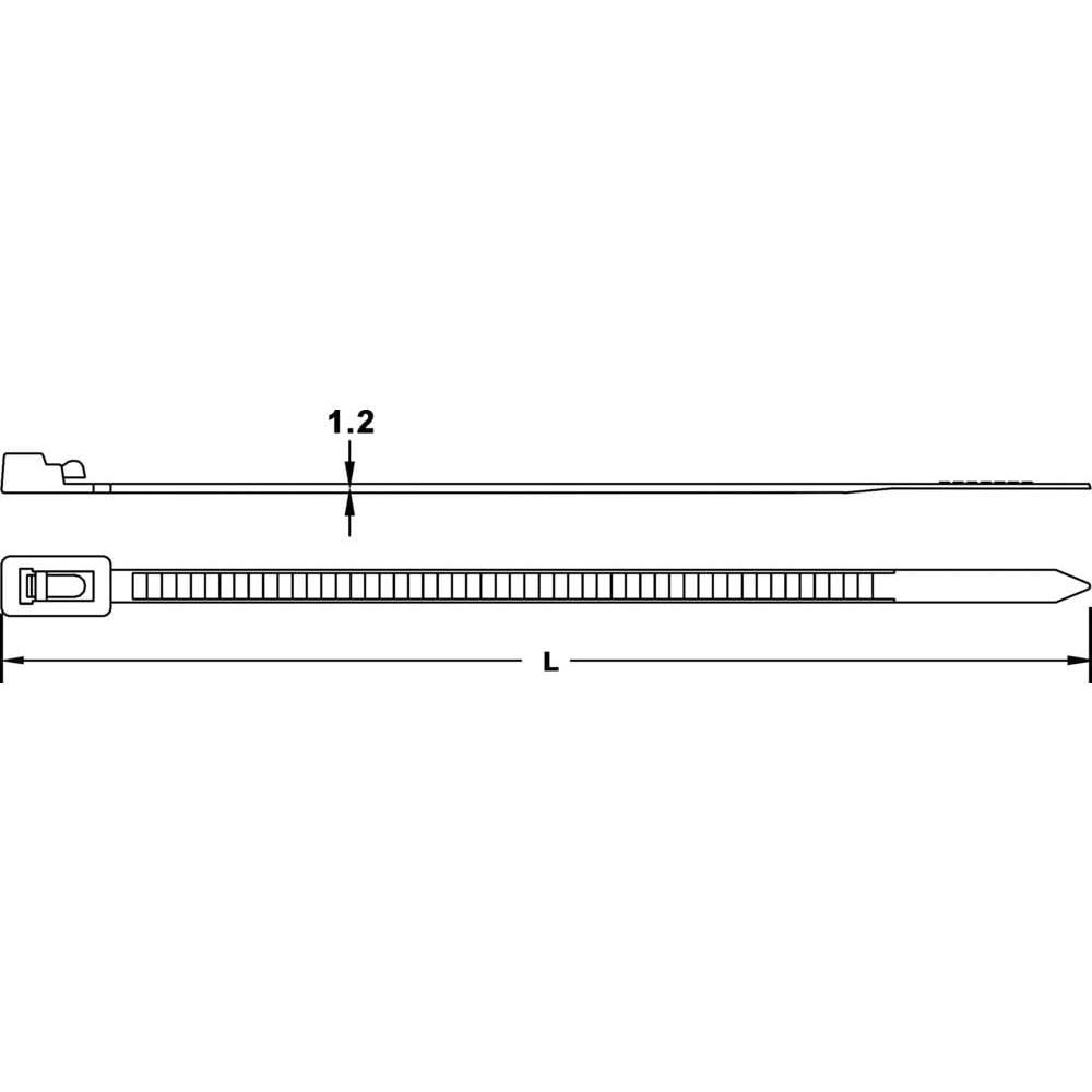 Thumbnail - Tru Components, Kabelbinder, Wiederöffnungsbinder (Kunststoffkabelbinder, 300 mm, 100 Stk.)